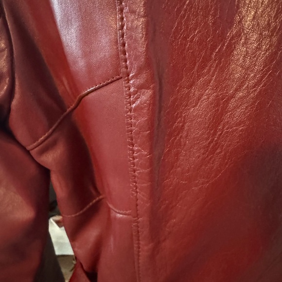 VINTAGE LEATHER LEOPARD FUR COAT MEDIUM - Picture 8 of 8